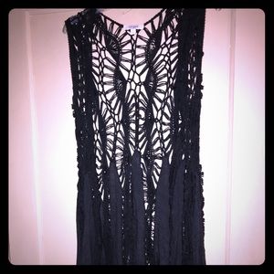 NWOT Black funky vest!